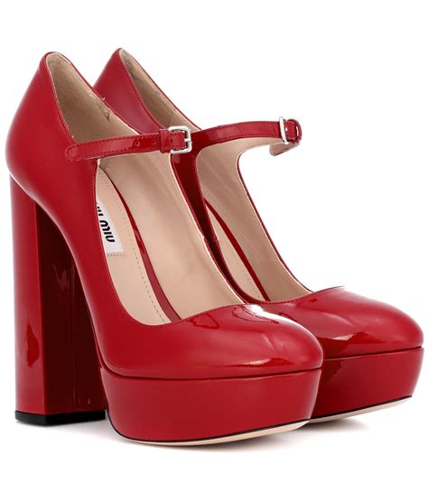 miu miu red heels|miu miuu heels.